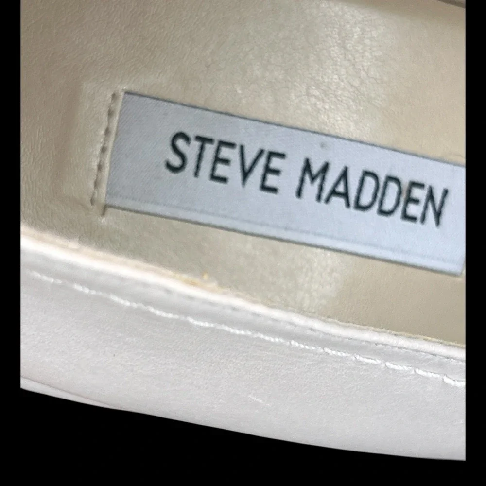 Steve Madden Fulfill Y2K Chunky Platform Penny Loafers Block Heel‎ Cream 8